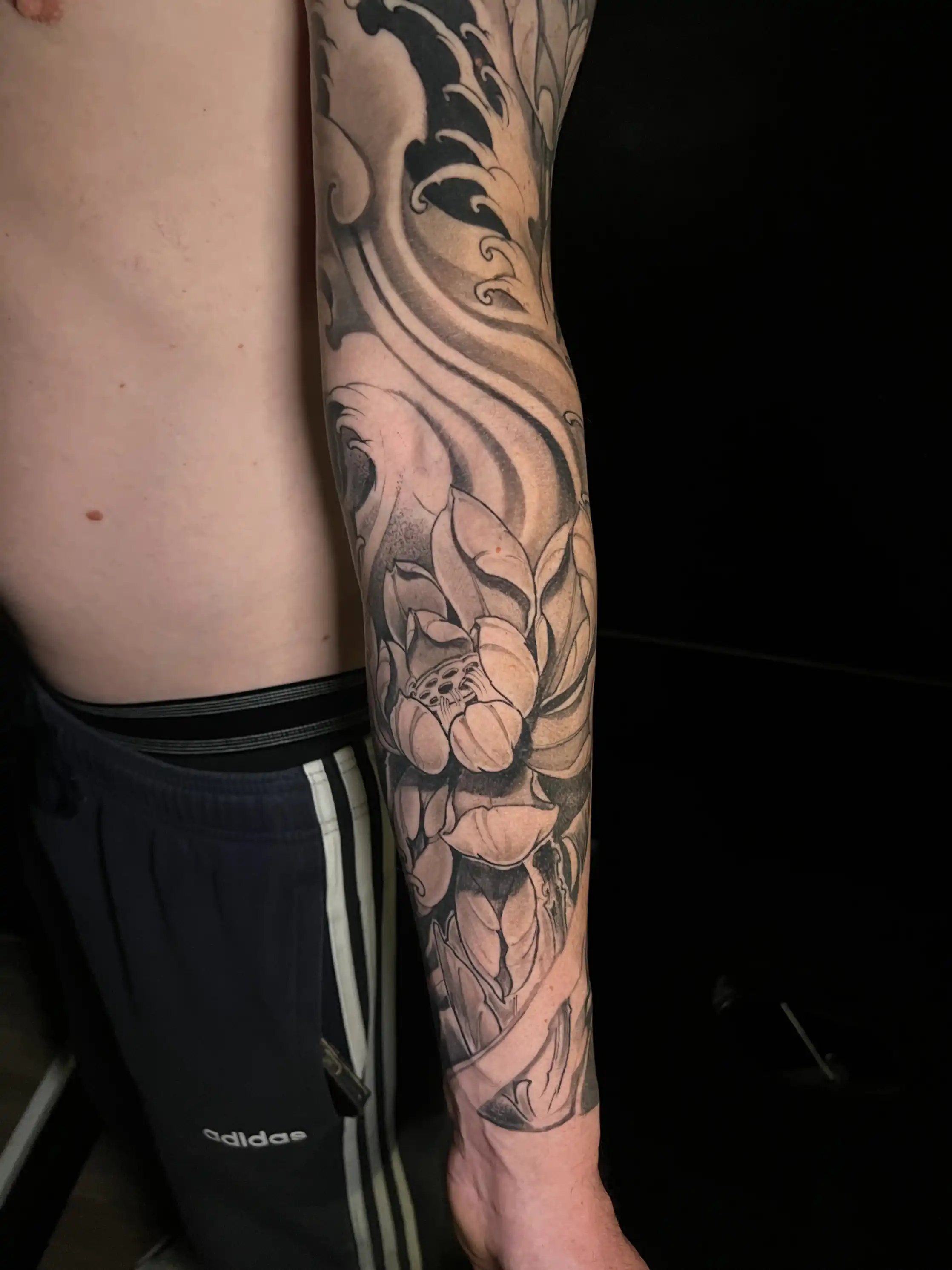 Manchette japonaise noir et gris signée Mr Yoh