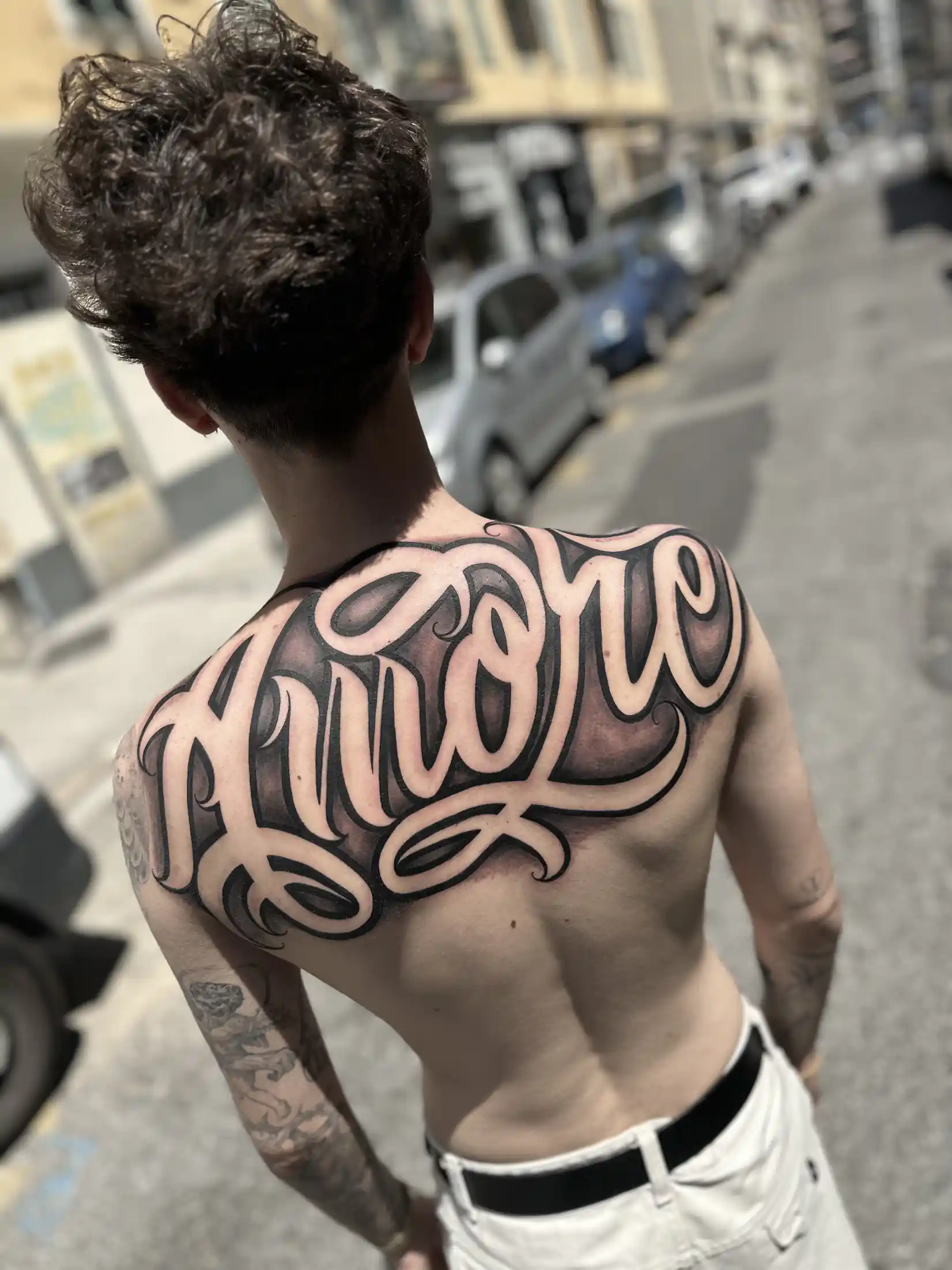 Grand lettering ombré signé William Hamer